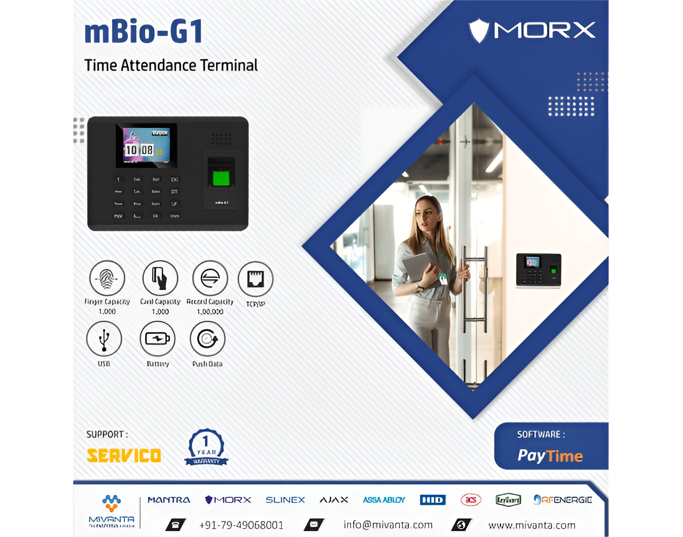 MIVANTA BIOMETRIC (mBIO G1 ) WITH ACCESS CONTROL view 3